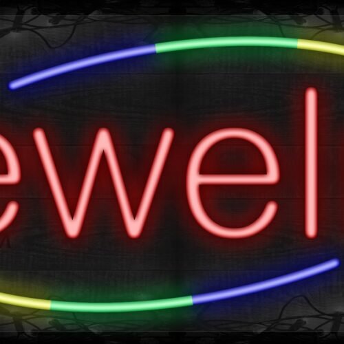 Jewelry in red with colorful arc border LED Flex