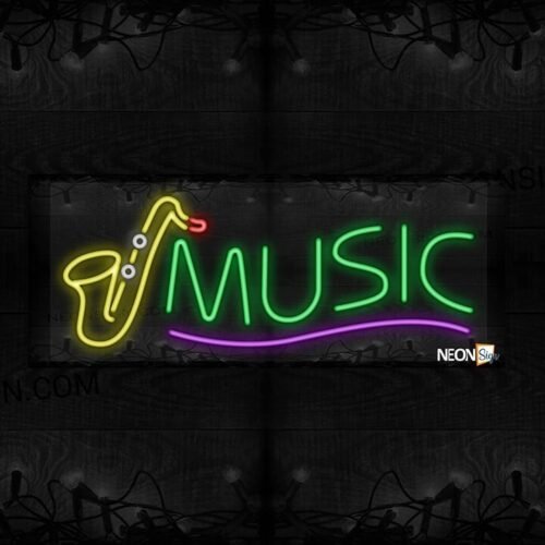 Music with Saxophone Guitar LED Flex