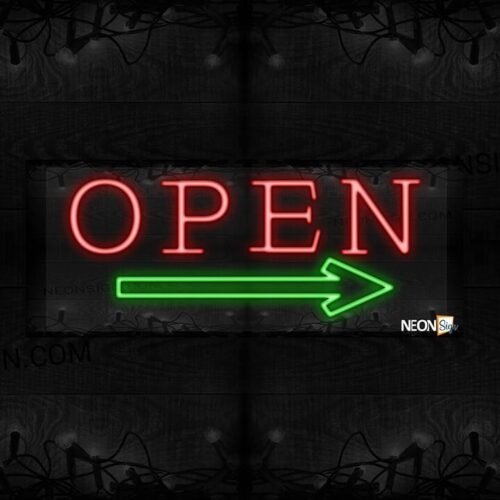 Open with Green Arrow LED Flex