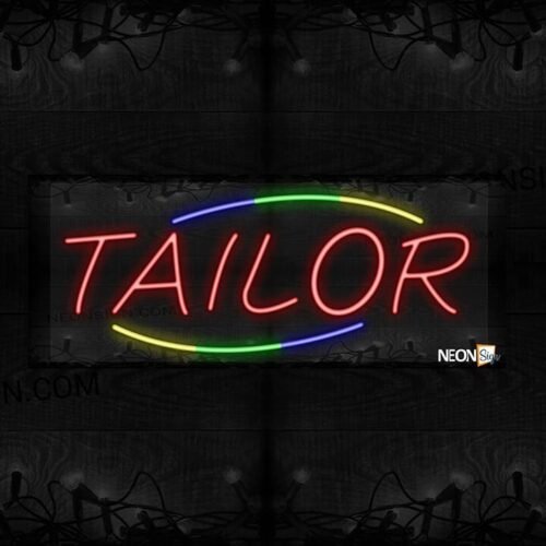 Tailor in red with colorful arc border LED Flex