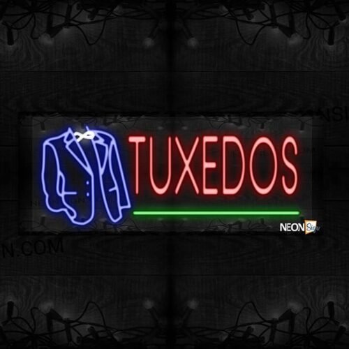 Tuxedos in red with green line and logo LED Flex