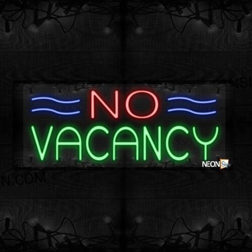 No Vacancy with blue lines LED Flex