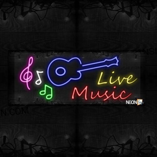 Live Music with blue guitar LED Flex