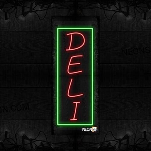 Deli with green border LED Flex (Vertical sign)