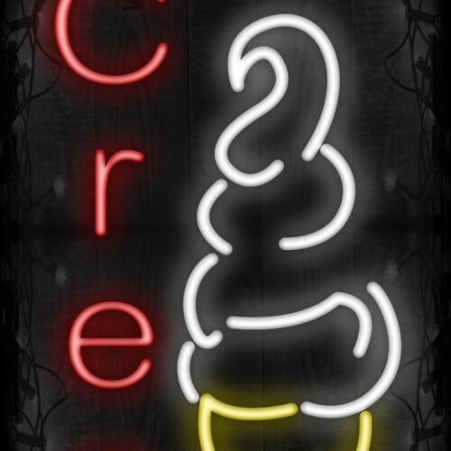 Ice Cream with cone LED Flex (Vertical sign)