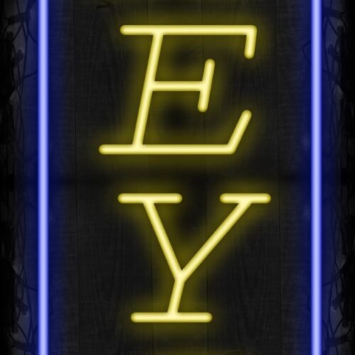 Keys with blue border LED Flex (Vertical sign)