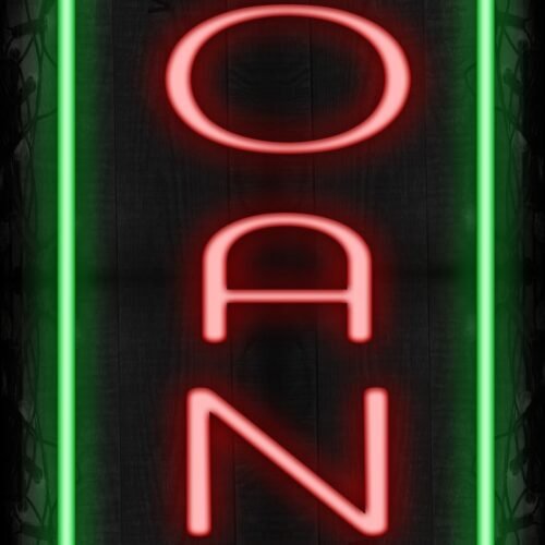 Loans with green border LED Flex (Vertical sign)