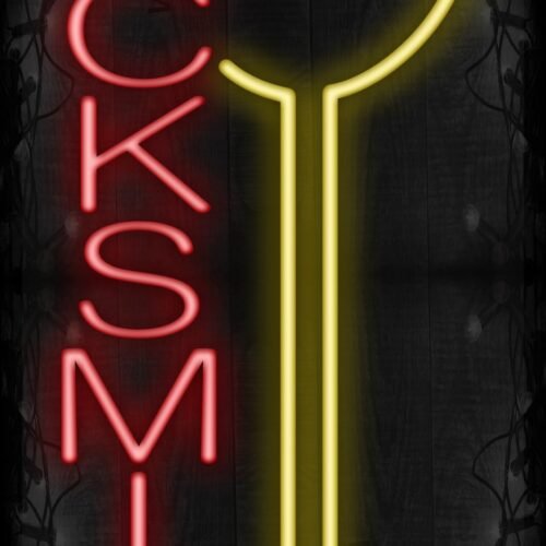 Locksmith with key logo LED Flex (Vertical sign)