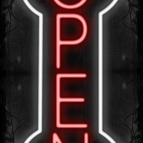Open with white bone border LED Flex