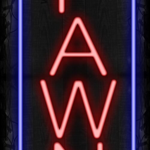 Pawn with blue border LED Flex (Vertical sign)