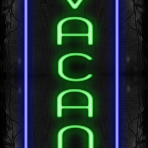 No Vacancy with blue lines LED Flex (Vertical)