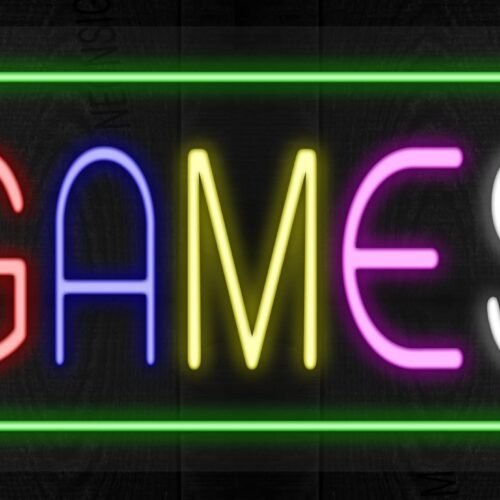 Colorful Games with green border LED Flex