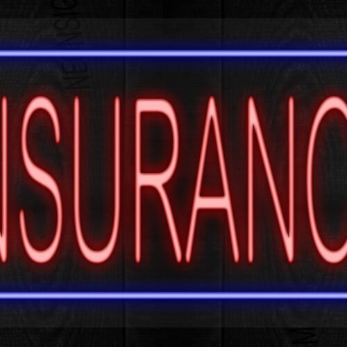 Insurance with blue border LED Flex