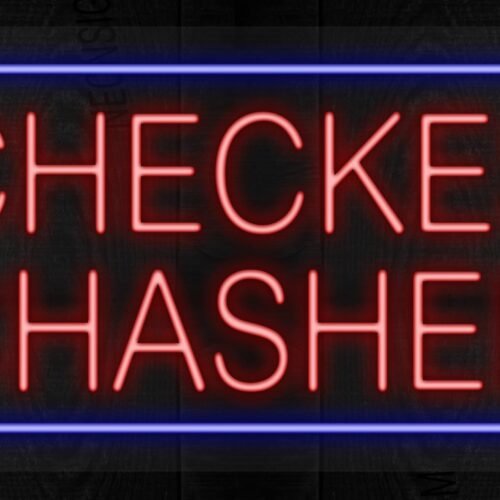 Checks Cashed with blue border LED Flex