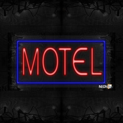 Motel with blue border LED Flex