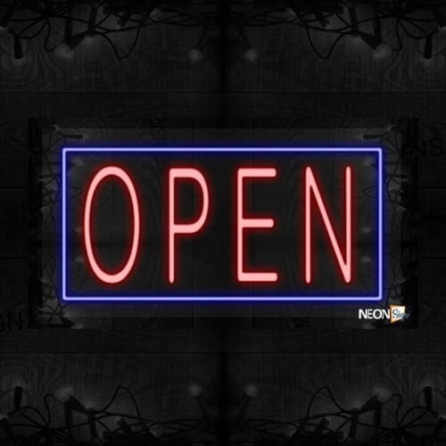 OPEN with blue border LED Flex