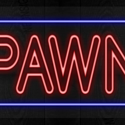 Double stroke PAWN with blue border LED Flex