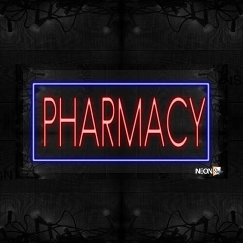 Pharmacy with blue border LED Flex