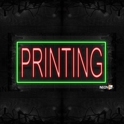 Printing with green border LED Flex