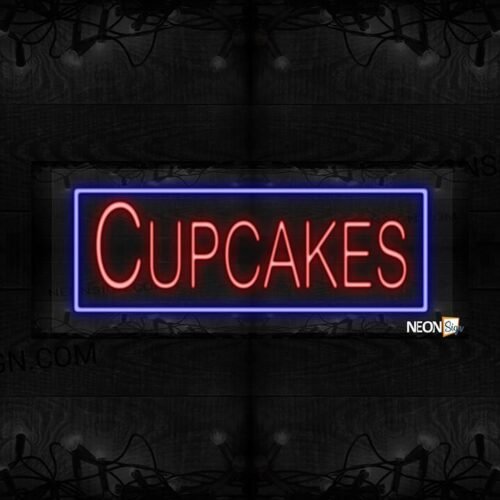Cupcakes with blue border LED Flex