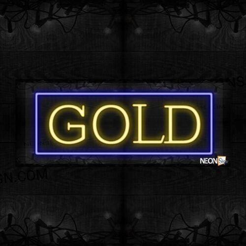 Gold with blue border LED Flex