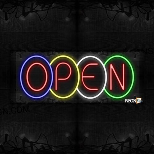 OPEN with colorful circles LED Flex