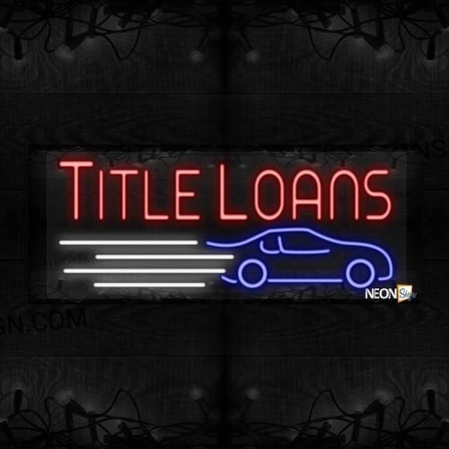 Title Loans with car logo and white lines LED Flex