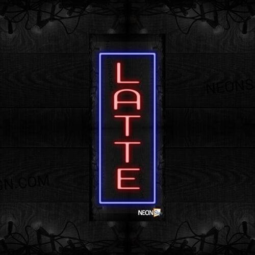 Latte with blue border (Vertical) LED Flex