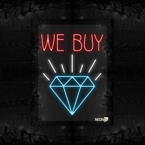 We Buy with diamond logo LED Flex