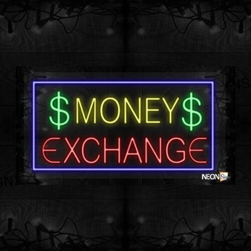 Money Exchange with blue border LED Flex
