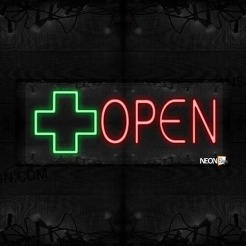 Open with green cross LED Flex