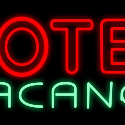 Double stroke MOTEL Vacancy in red and green Bar LED Flex