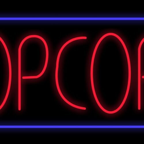 Popcorn with blue border LED Flex