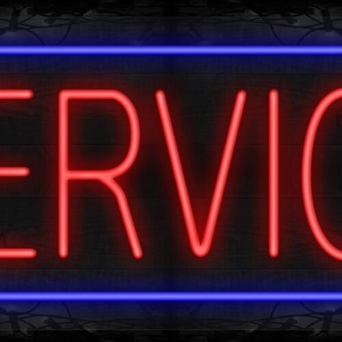 Service with Rich Blue Border LED Flex