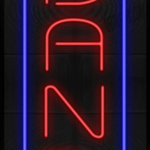Vertical Band with blue border LED Flex