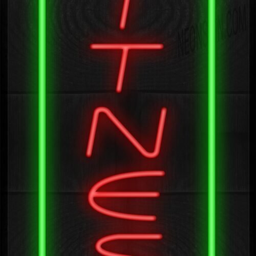 Vertical Fitness with Green Border LED Flex