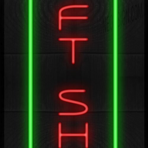 Vertical Gift Shop with Green Parallel Lines LED Flex