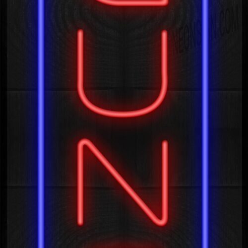 Vertical Guns with Blue Border LED Flex