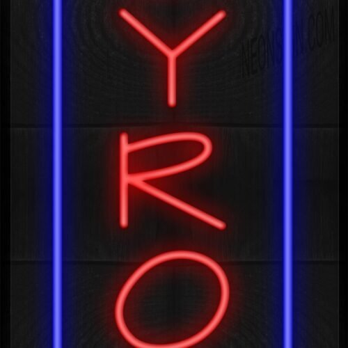Vertical Gyros with Blue Border LED Flex