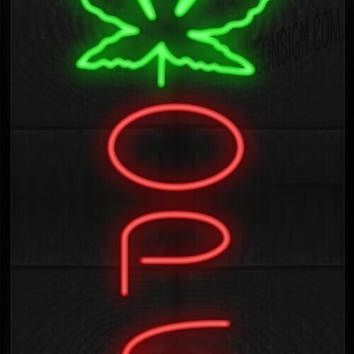 Vertical Open with Cannabis Sativa LED Flex