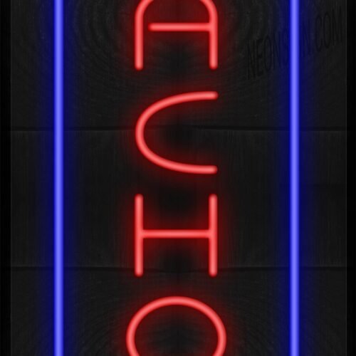 Vertical Nachos with Blue Border LED Flex