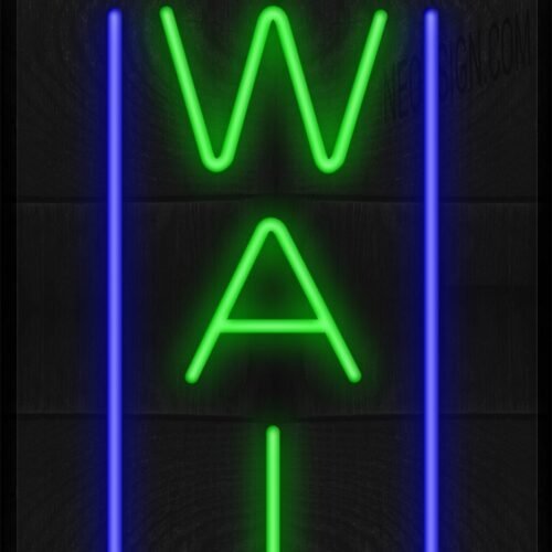 No Wait with Blue Lines LED Flex