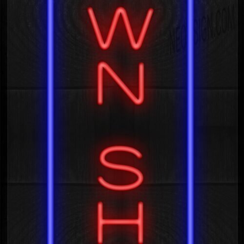 Vertical Pawn Shop with Blue Parallel Lines LED Flex