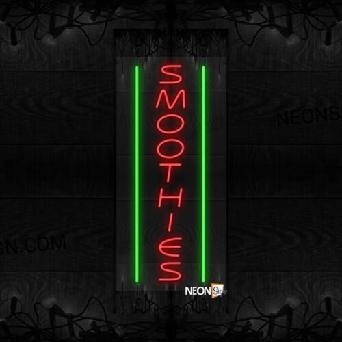 Vertical Smoothies with Green Parallel Lines LED Flex