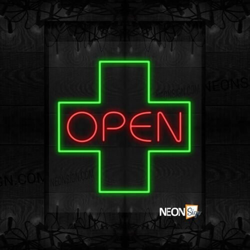 Open Inside a Green Cross LED Flex