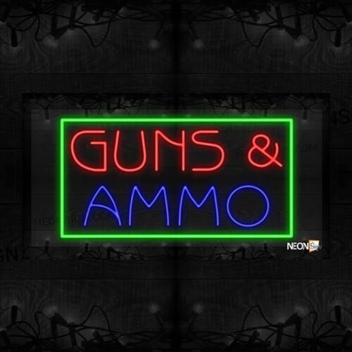 Guns & Ammo with Green Border LED Flex