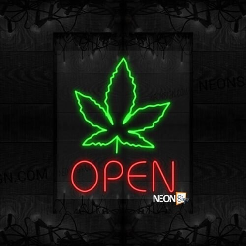 Open with a Cannabis Leaf LED Flex