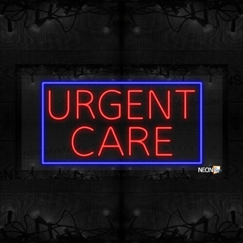 Urgent Care with Blue Border LED Flex