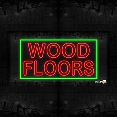 Wood Floors with Green Border LED Flex
