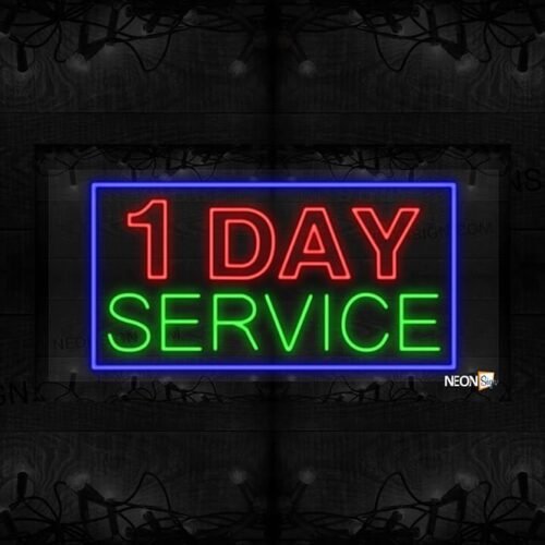 1 Day Service with Blue Border LED Flex